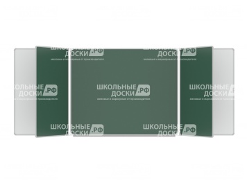 Пятиэлементная магнитная доска комбинированная 300x120 см ДО-57к