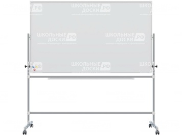 Двухсторонняя поворотная передвижная магнитная доска маркерная 170х100 см ДБ П.24