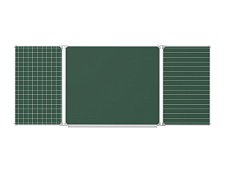 Трехэлементная разлинованная доска "Клетка Линейка" меловая магнитная 240x100 см ДР(з)-36кл