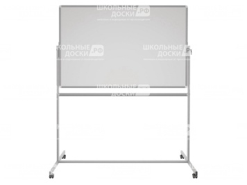 Двухсторонняя поворотная передвижная магнитная доска маркерная 150х100 см ПО-22Еб