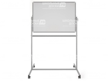Двухсторонняя поворотная передвижная магнитная доска маркерная 100х75 см ПО-21Еб