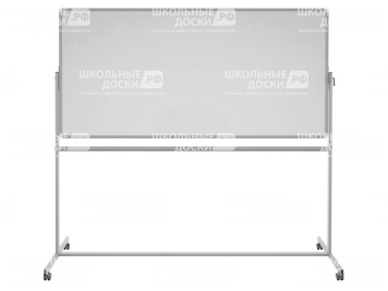 Двухсторонняя поворотная передвижная магнитная доска маркерная 200х100 см ПО-25Еб