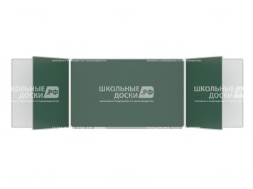 Пятиэлементная магнитная доска комбинированная 400x120 см ДО-59к