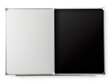 Доска черная меловая и маркерная (комбинированная) магнитная 225х100 см ДКч 2.22