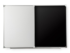 Доска черная меловая и маркерная (комбинированная) магнитная 225х100 см ДКч 2.22