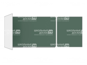 Трёхэлементная магнитная доска комбинированная 400x120 см ДО-39к